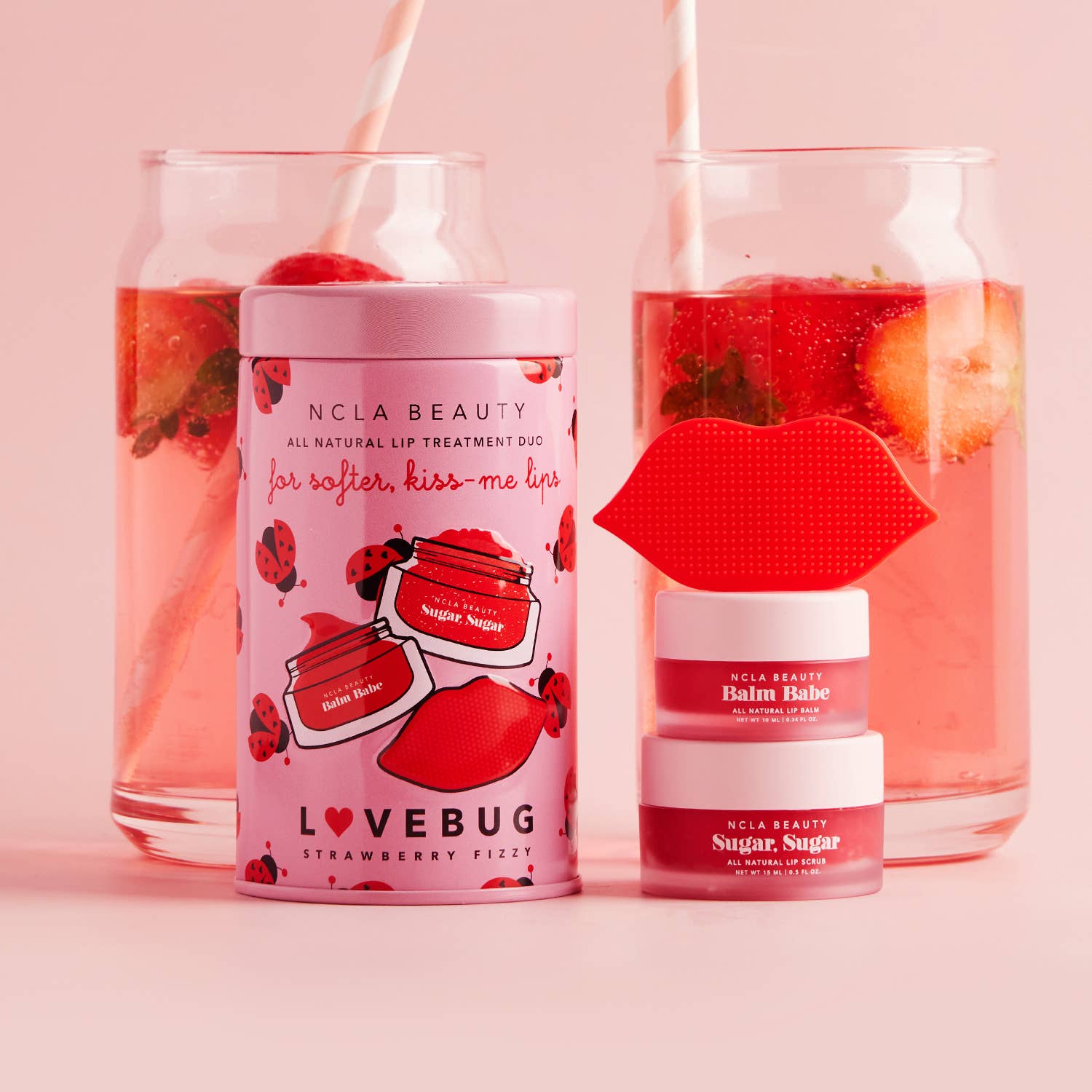 NCLA Lovebug Lip Care Set + Lip Scrubber